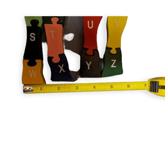 Wooden Rainbow Giraffe Alphabet & Numbers Puzzle - Picture 5 of 6